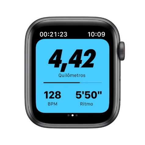 Apple Watch SE (GPS + Cellular, 44mm) - Caixa de alumínio cinza-espacial -  Pulseira esportiva Preto